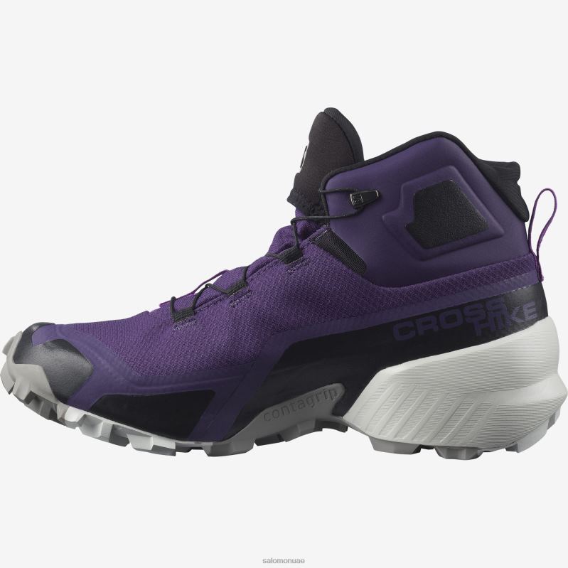 8DLD21513 Salomon المحجر الأسود الفيلق الأزرق حذاء المشي لمسافات طويلة للسيدات X Ultra 4 Mid Gore-Tex Quarry-Black-Legion Blue